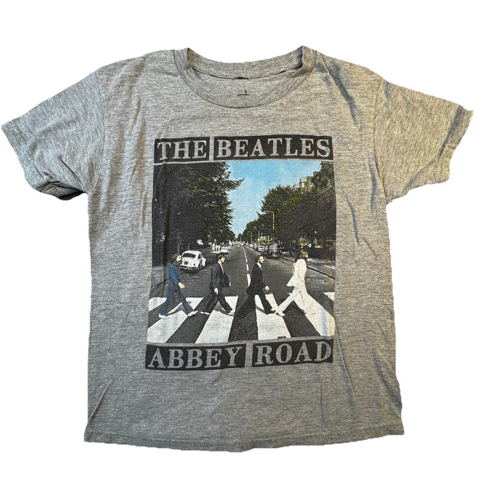 The Beatles Abbey Road Graphic T Shirt Adult Small Gray Band Tee Rock Music -646